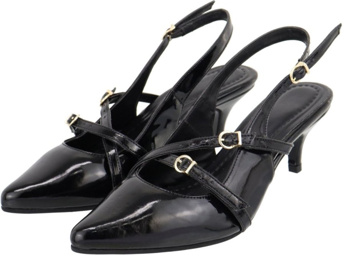 Scarpin Feminino Salto Baixo Verniz 6030