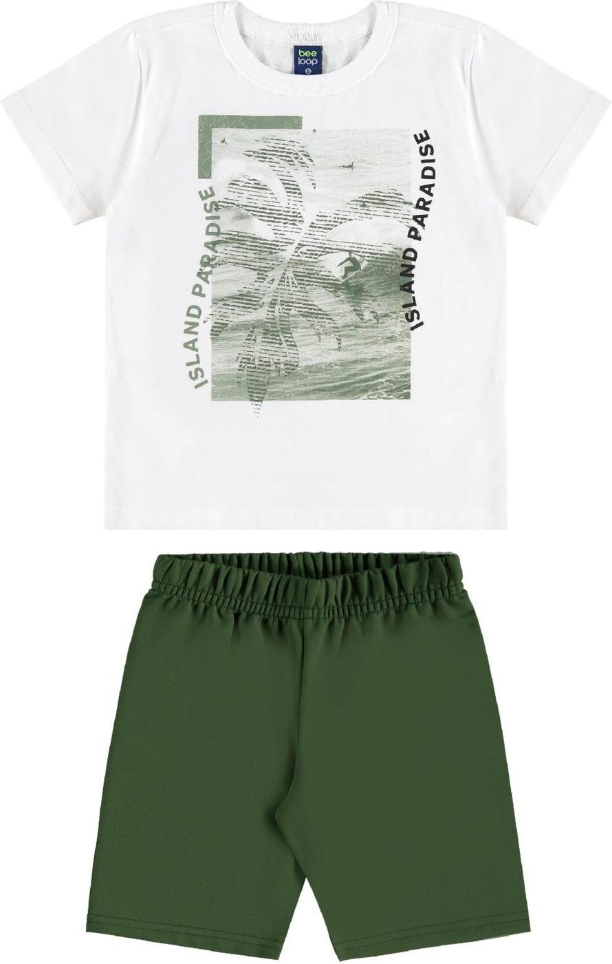 Imagem principal Infantil - Conjunto Camiseta Bermuda Moletom Bee Loop marrom Bee Loop marrom