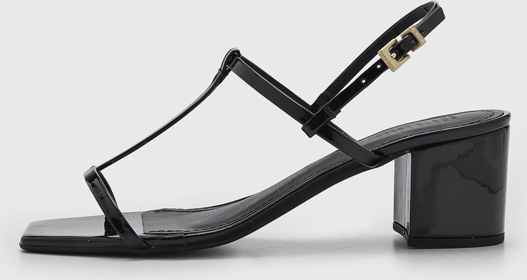 Imagem principal Sandália Feminina Santa Lolla Salto Médio Tiras Preta preto Santa Lolla preto