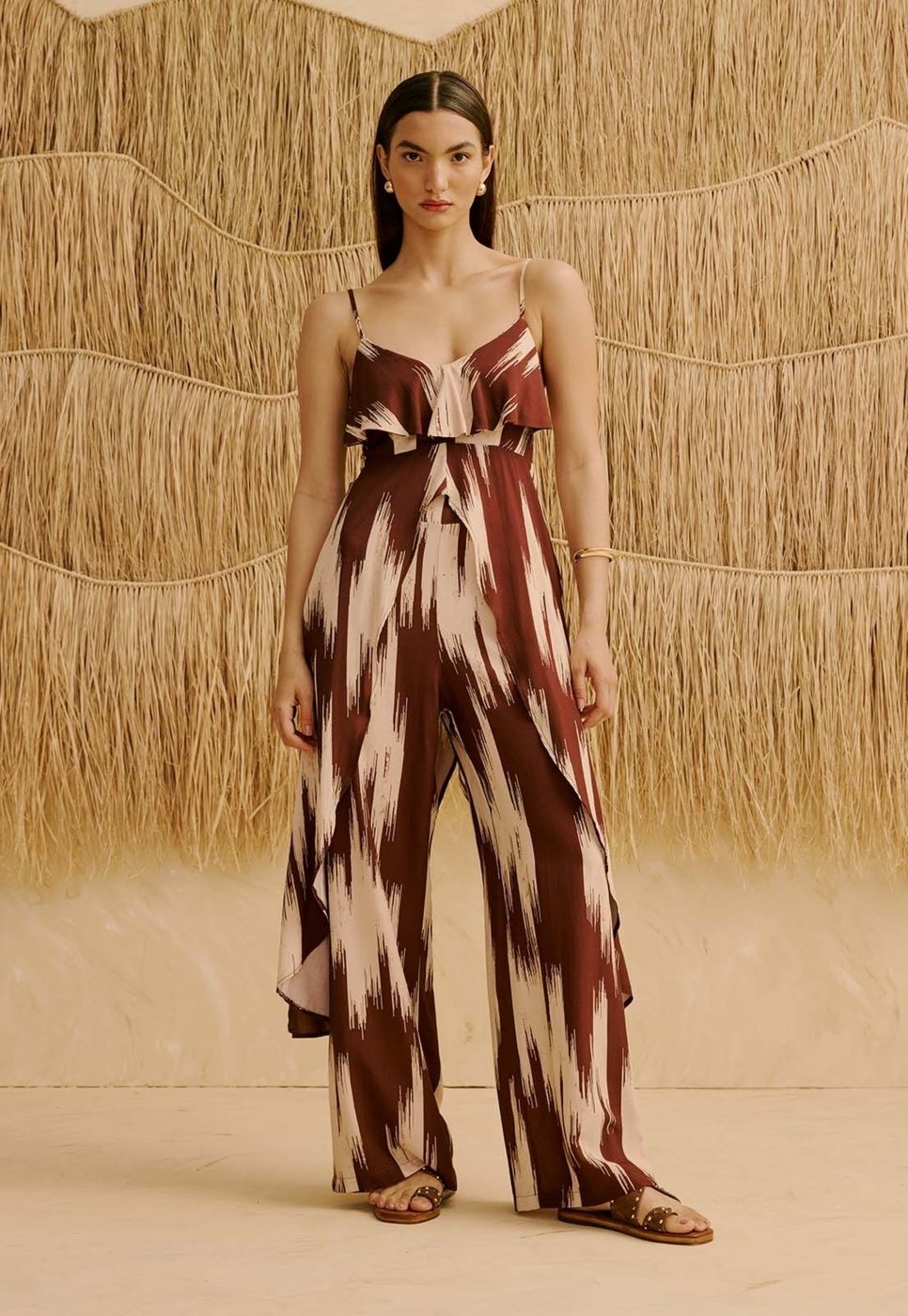 Calça Reta Estampada Amantani