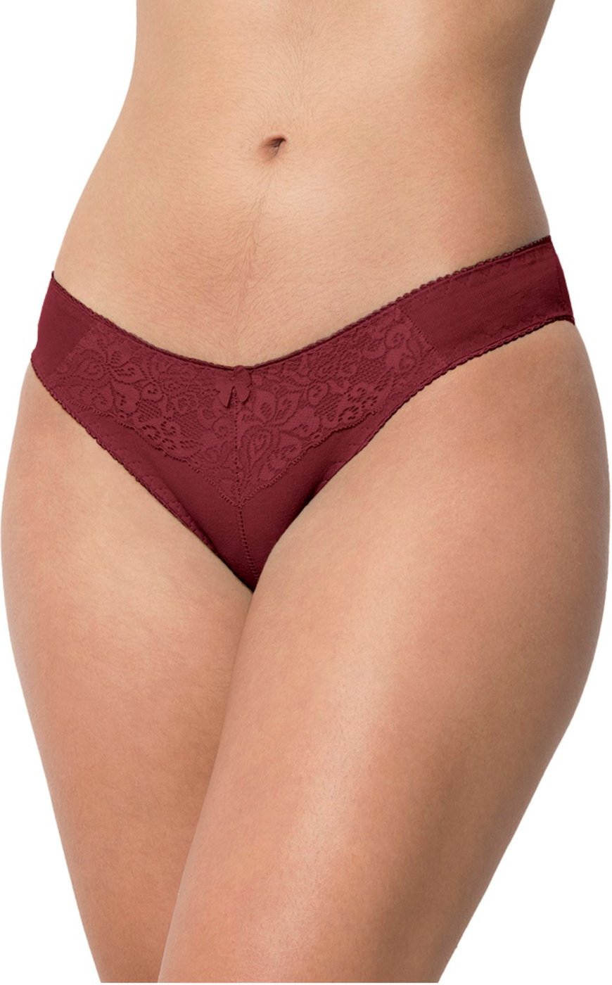 Imagem principal Calcinha Gabi Lingerie Cotton Confortável Modalagem Perfeita Forro 100% Algodão Rubro bordô/vinho Gabi Lingerie bordô/vinho