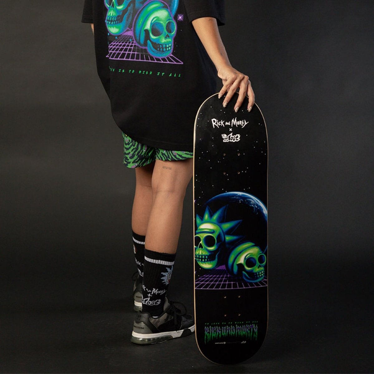 Imagem principal Shape Lost X Rick and Morty - Skull preto Lost preto