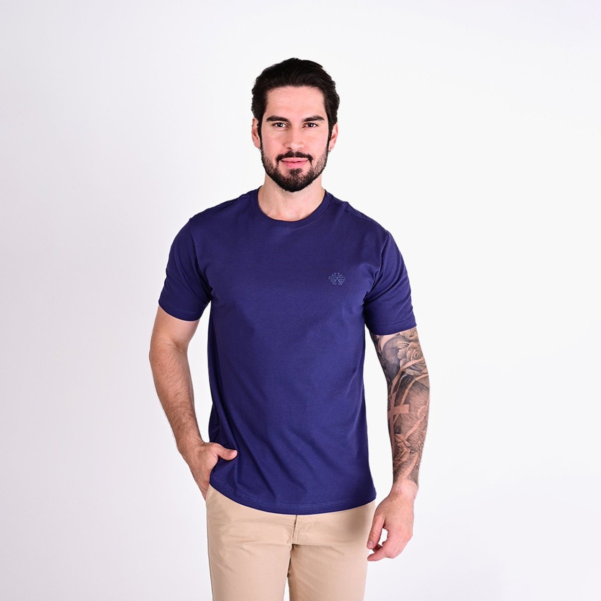 Camiseta John John Básica Marinho
