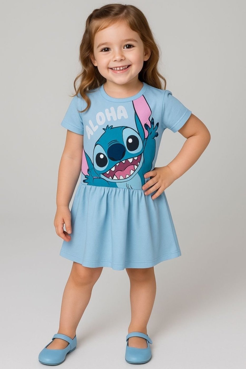 Imagem principal Infantil - Vestido Disney Feminino Stitch azul Disney azul