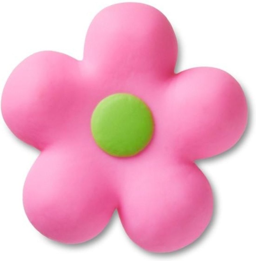 Infantil - Jibbitz™ Flor Retro Rosa Branco