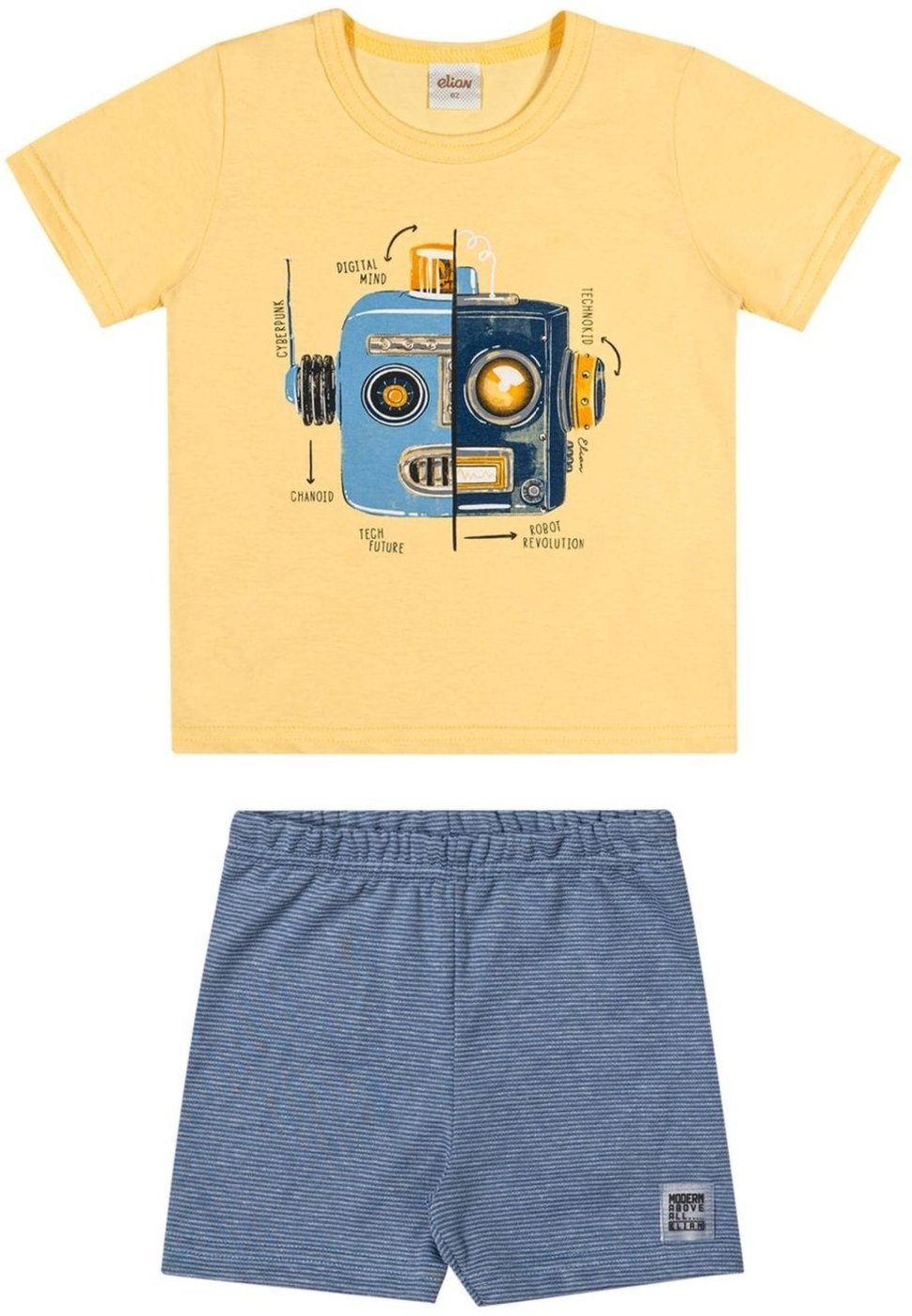 Imagem principal Infantil - Conjunto Curto Menino Robô Elian amarelo Elian amarelo