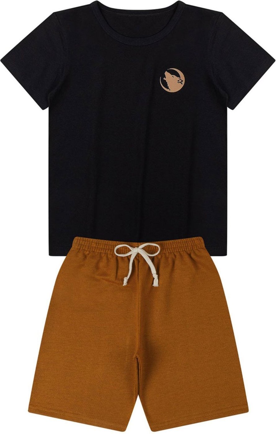 Infantil - Conjunto Masculino Curto Lobo 3 ao 14