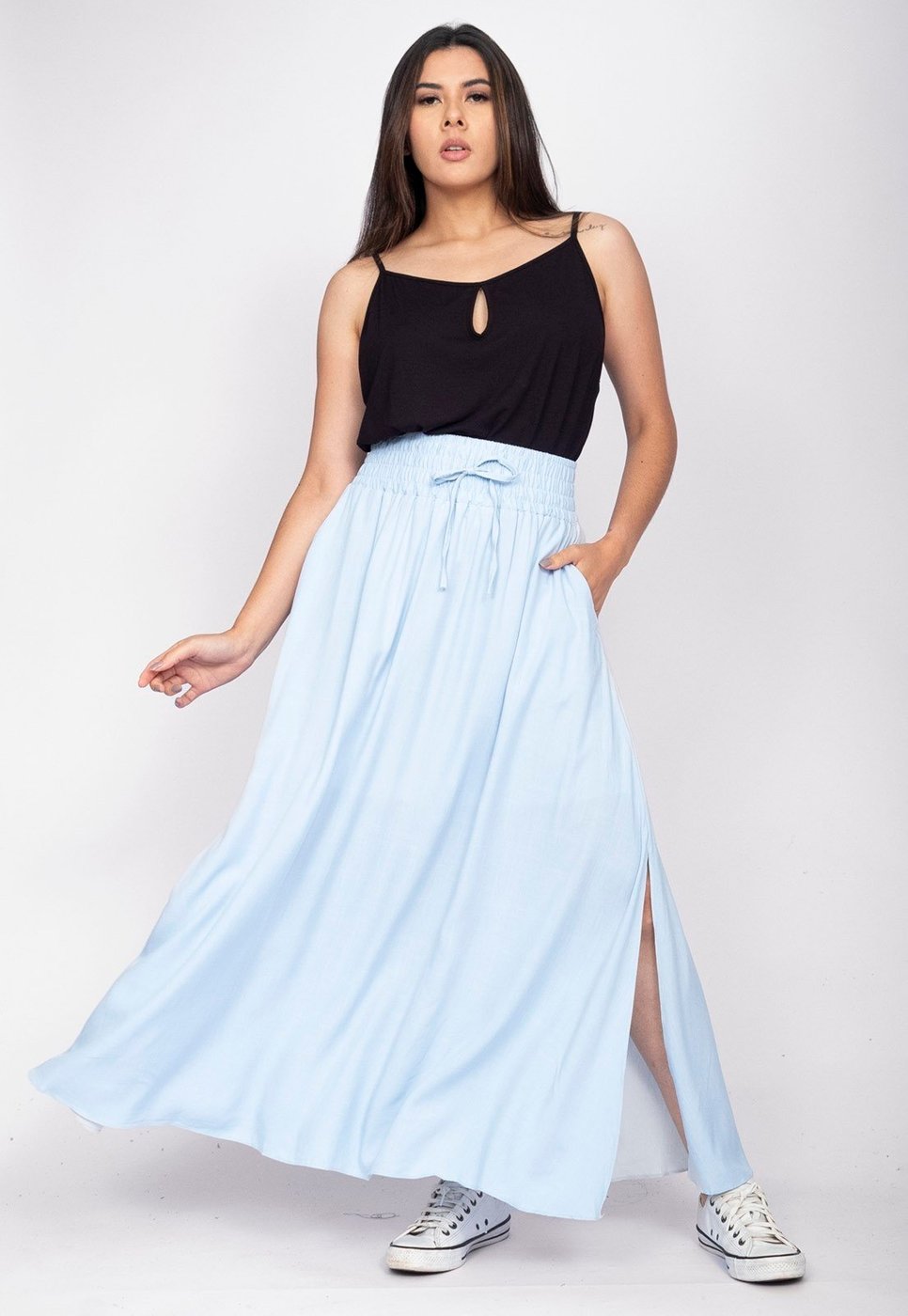 Saia Longa Amazonia Vital Viscose Céu