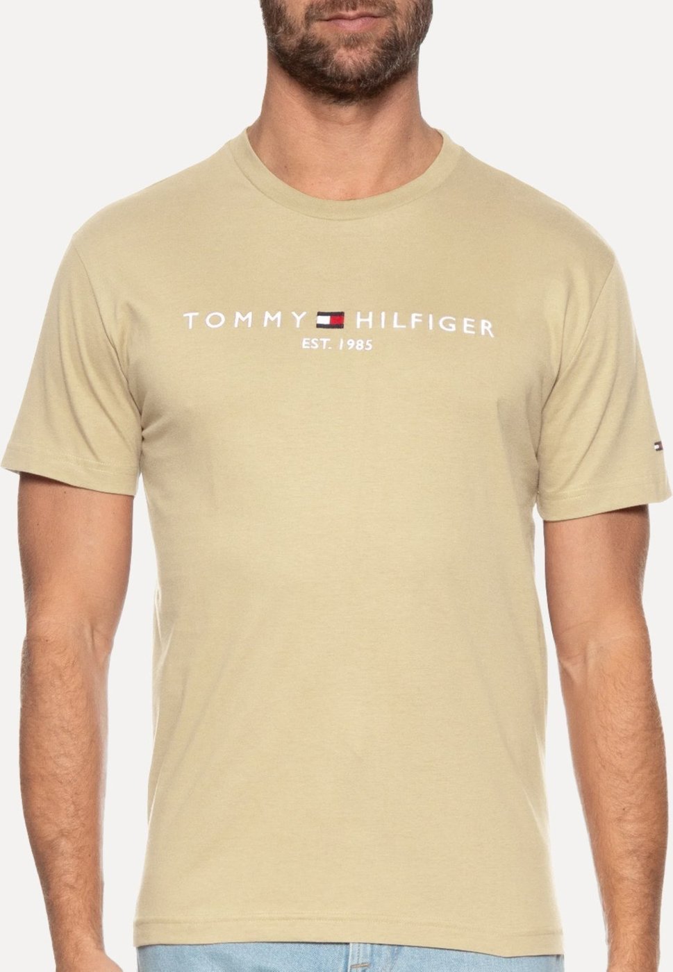 Imagem principal Camiseta Tommy Hilfiger Masculina Light Core Logo Tee Médio cáqui Tommy Hilfiger cáqui
