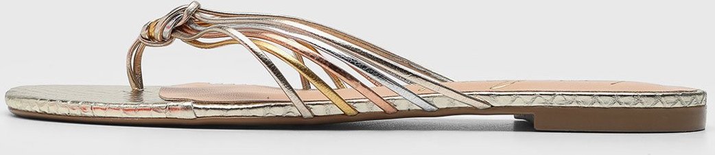 Imagem principal Rasteira Feminina Luiza Barcelos Metalizada Dourada dourado Luiza Barcelos dourado