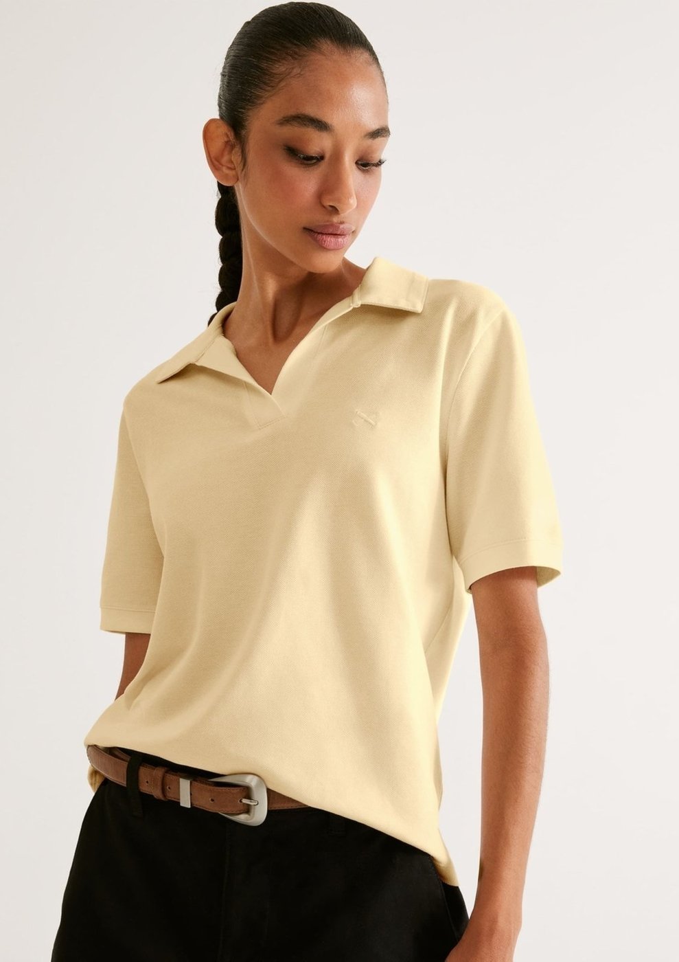Camisa Polo Feminina Em Piquet