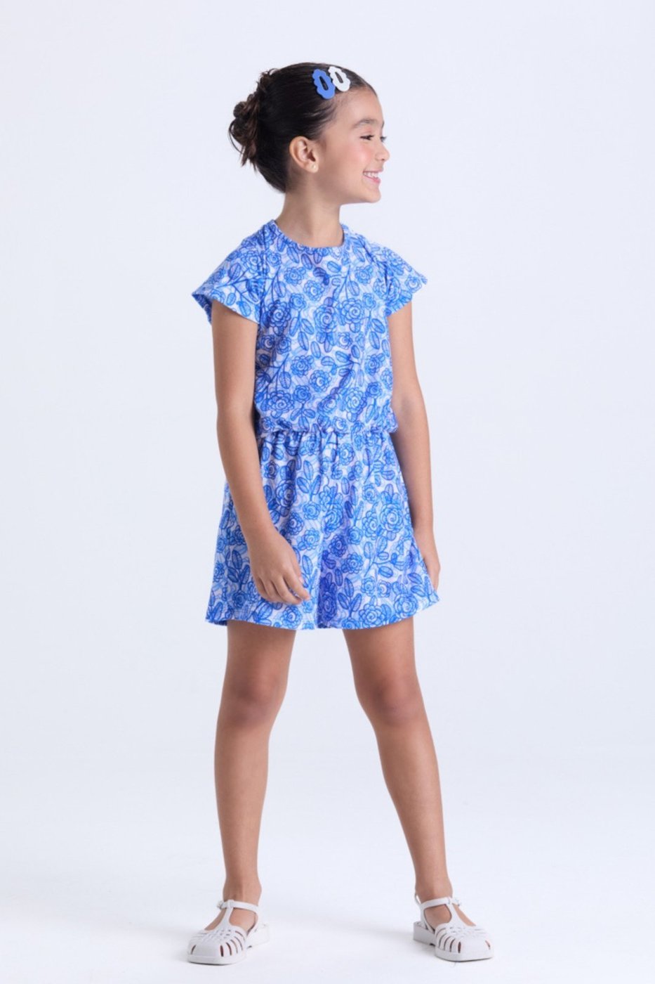 Imagem principal Infantil - Macaquinho Feminino Verão Floral com Babado VIDA COSTEIRA rosa VIDA COSTEIRA rosa