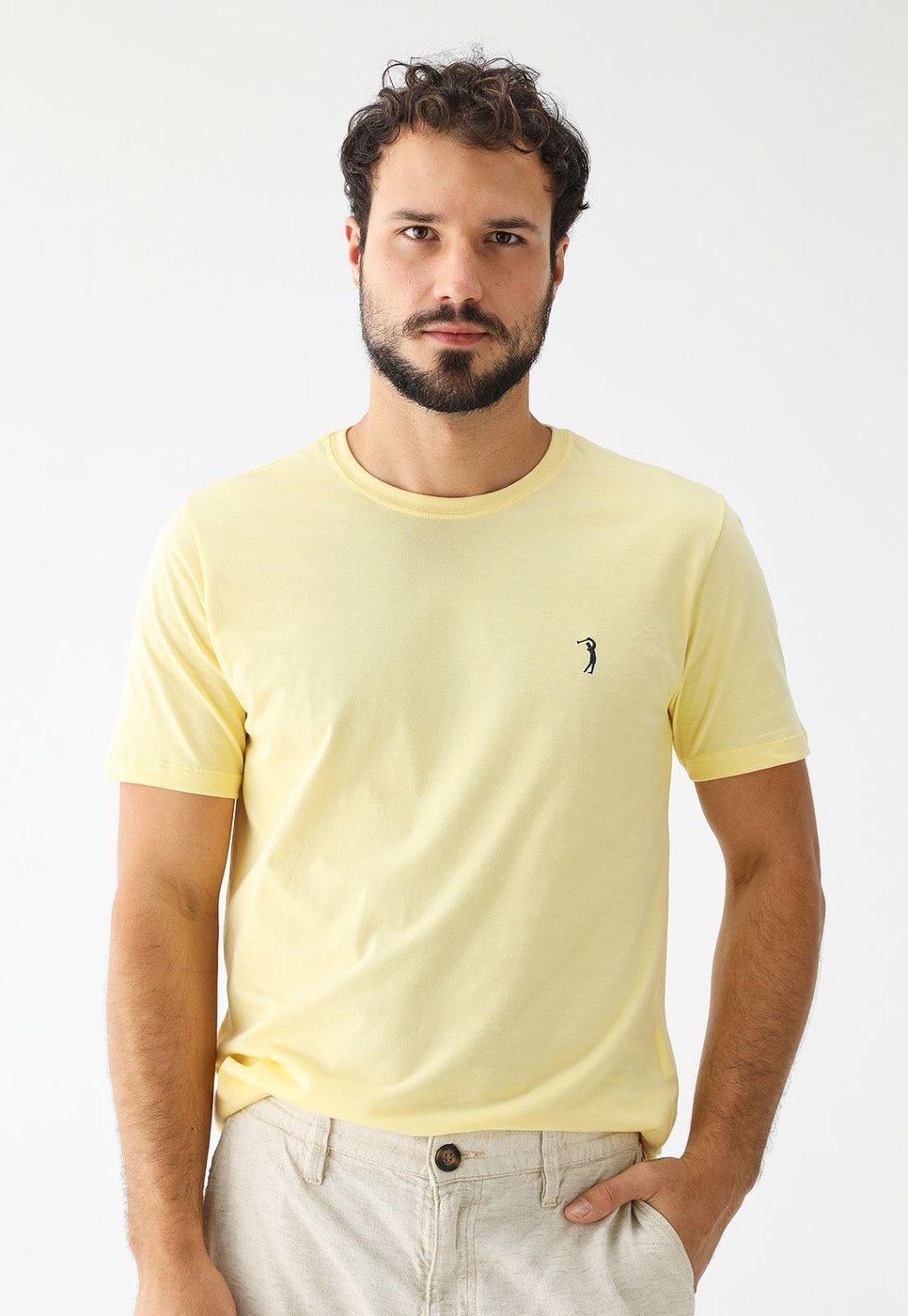 Camiseta Aleatory Reta Mini Icon Amarela