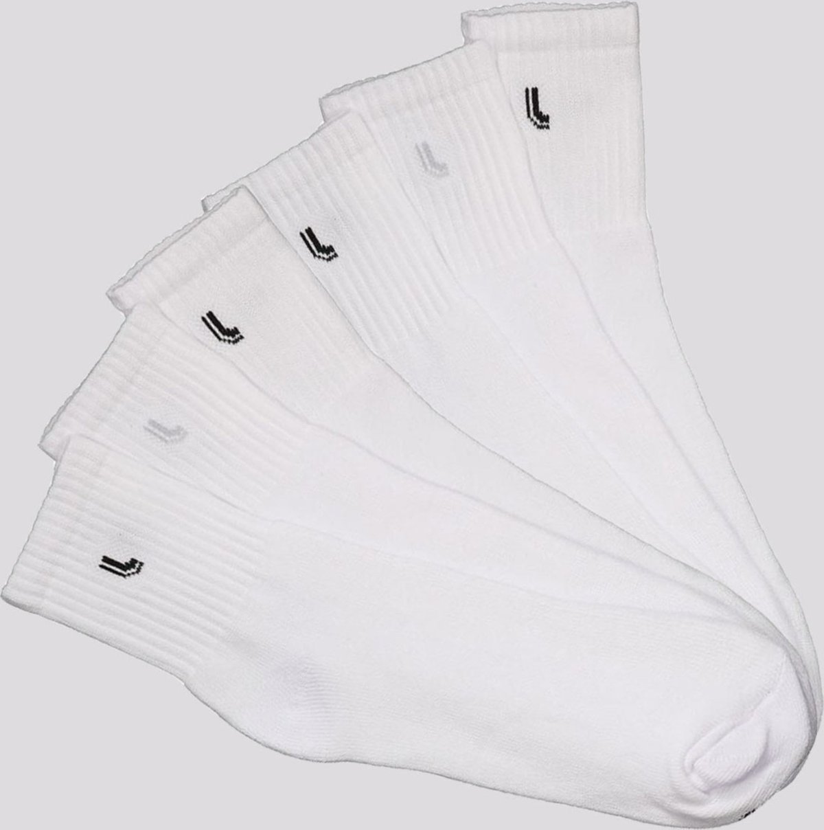 Kit Meia Lupo Sport Walk Cano Médio 6 Pares Branca