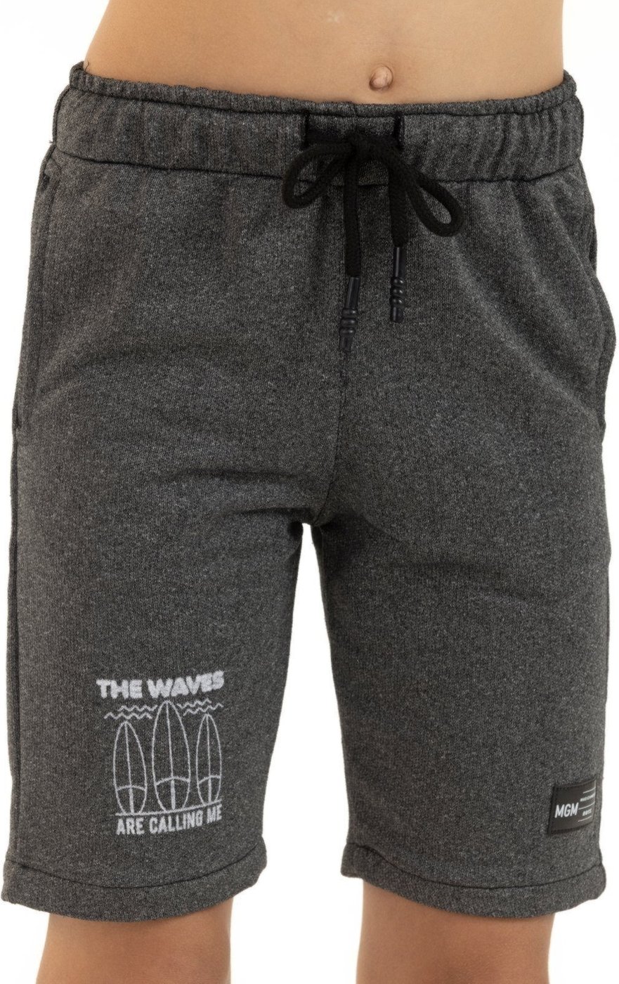 Infantil - Bermuda Menino Moletinho Algodão Chumbo