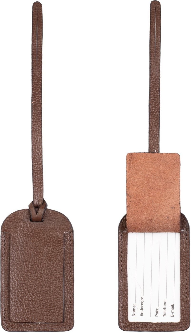 Tag Andrea Vinci De Viagem Em Couro Liso - Whisky