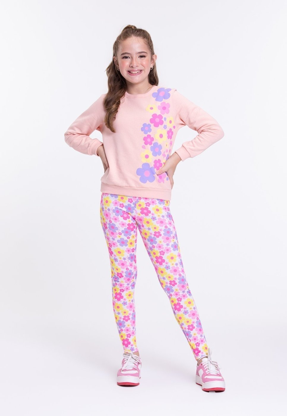 Imagem principal Infantil - Conjunto Moletom Florzinhas VIDA COSTEIRA preto VIDA COSTEIRA preto