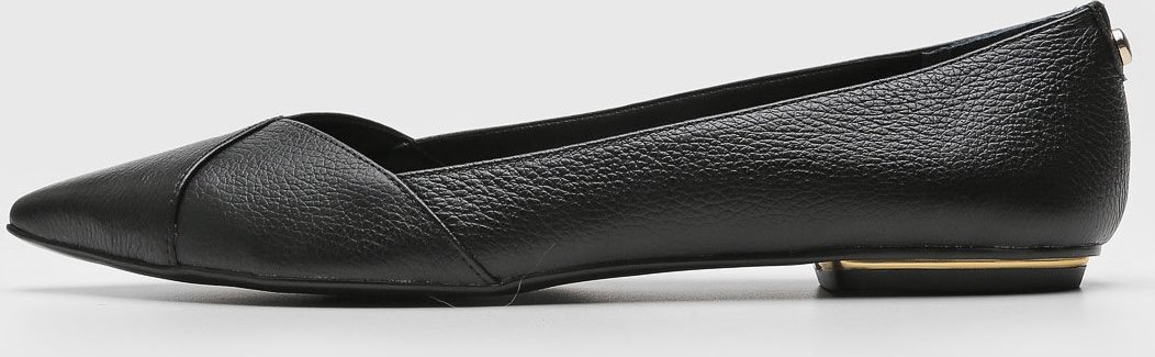 Sapatilha Couro Jorge Bischoff Bico Fino Preta