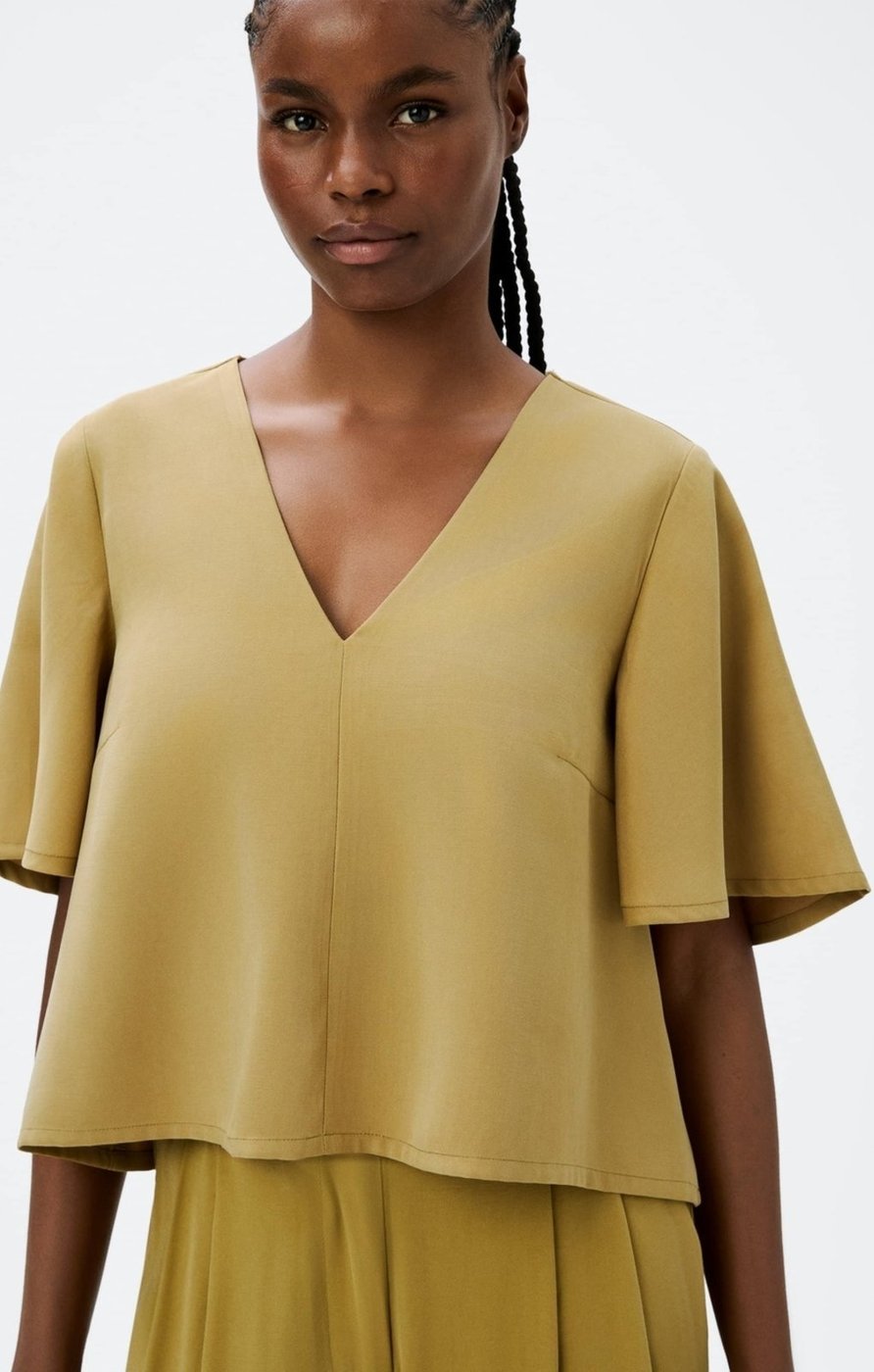 Imagem principal Blusa Feminina Manga Sino Em Peach Touch Hering cinza Hering cinza