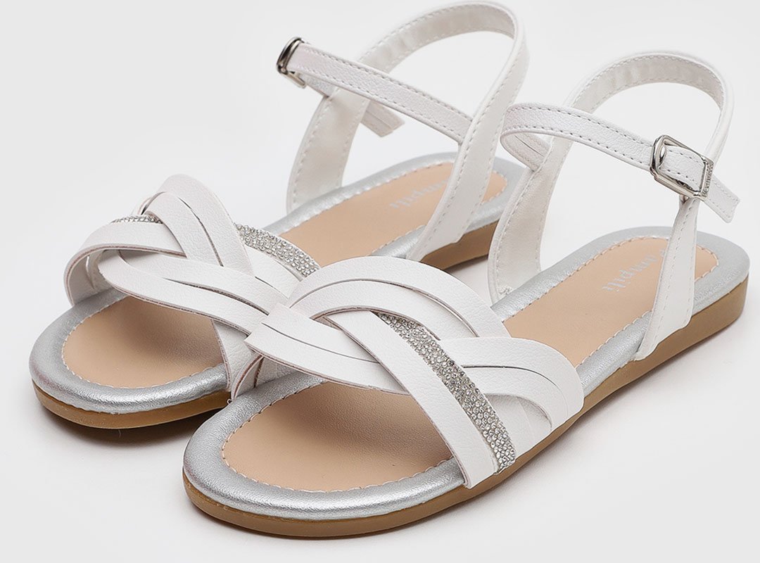 Imagem principal Infantil - Sandália Pampili Mili Branca com Glitter branco Pampili branco