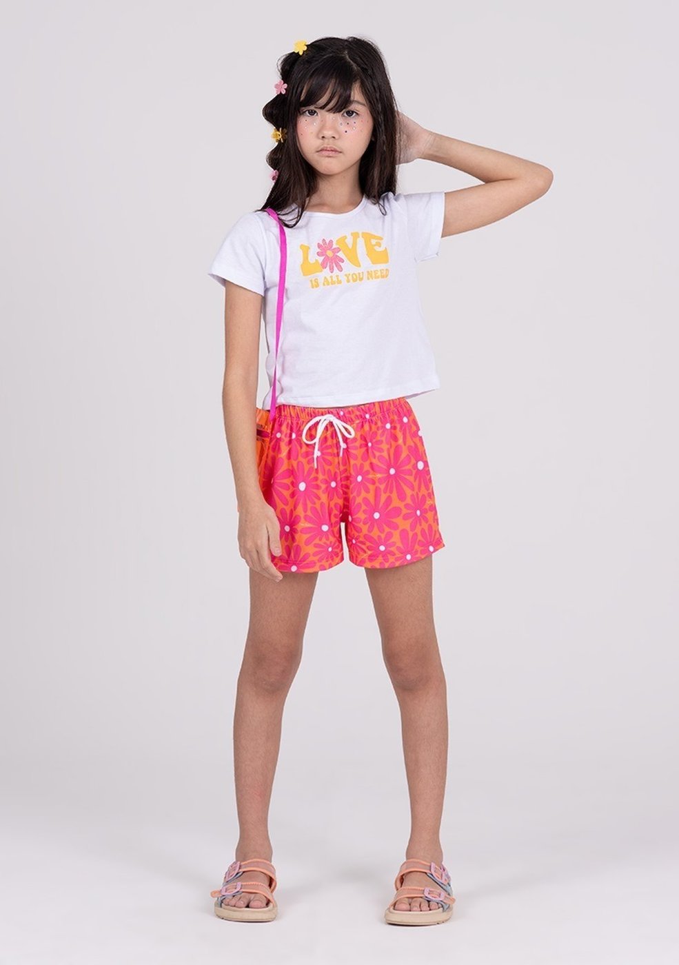 Imagem principal Infantil - Conjunto Cropped Manguinha You Need VIDA COSTEIRA branco VIDA COSTEIRA branco