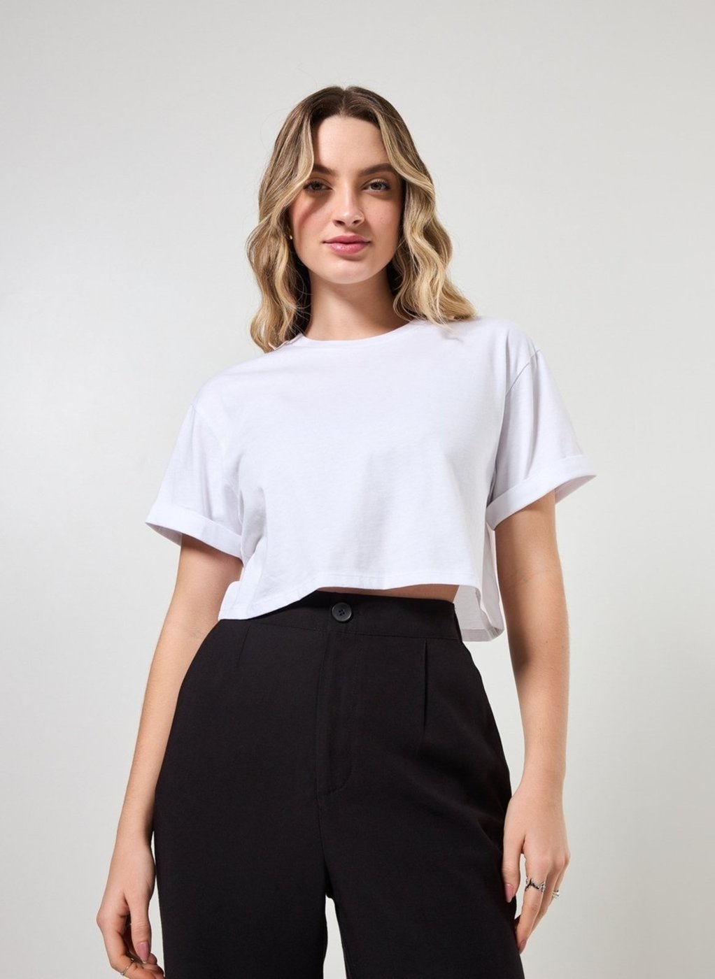 Imagem principal Blusa Cropped Amplinha Básica Youcom multicolorido Youcom multicolorido