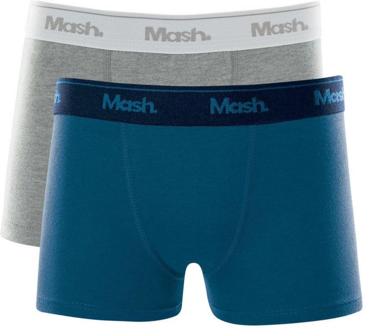 Imagem principal Kit 2 Peças Cueca Boxer Mash Elástico Algodão Preto M cinza MASH cinza