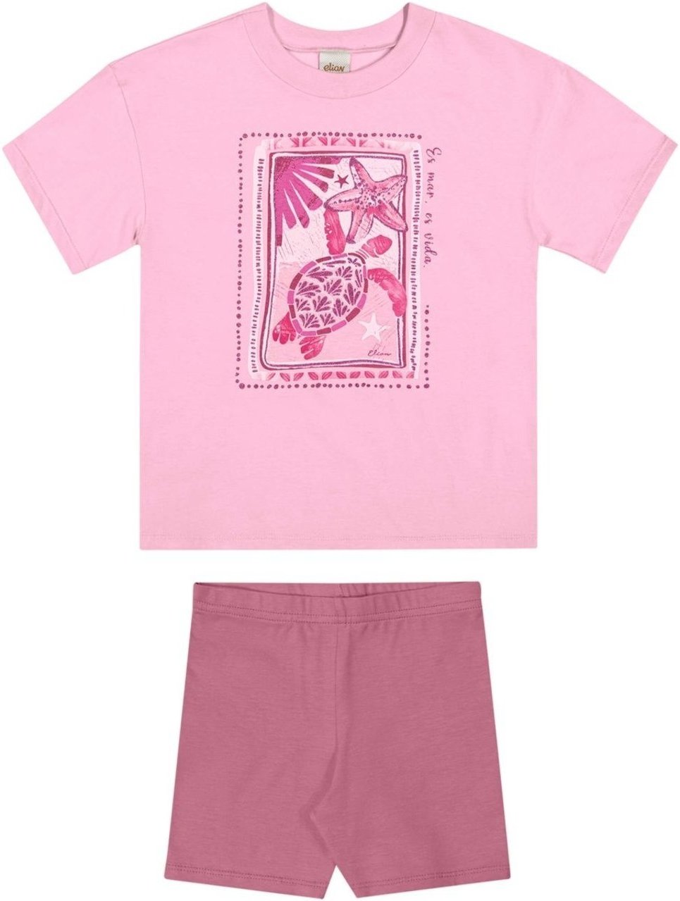 Imagem principal Infantil - Conjunto Menina Glitter Tartaruga Elian rosa Elian rosa