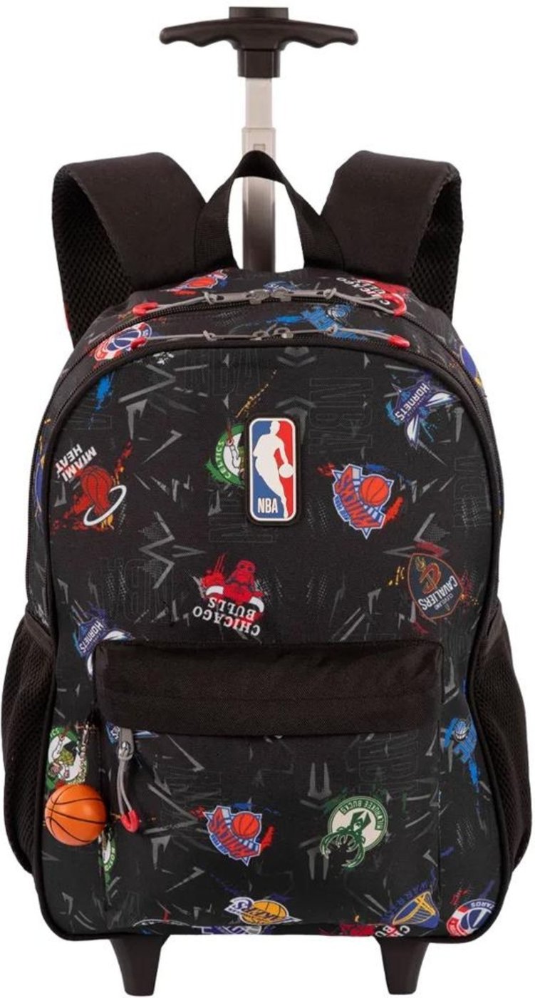 Imagem principal Infantil - Mochila Sestini Com Carrinho Nba Begins Graffiti Cinza incolor Sestini incolor