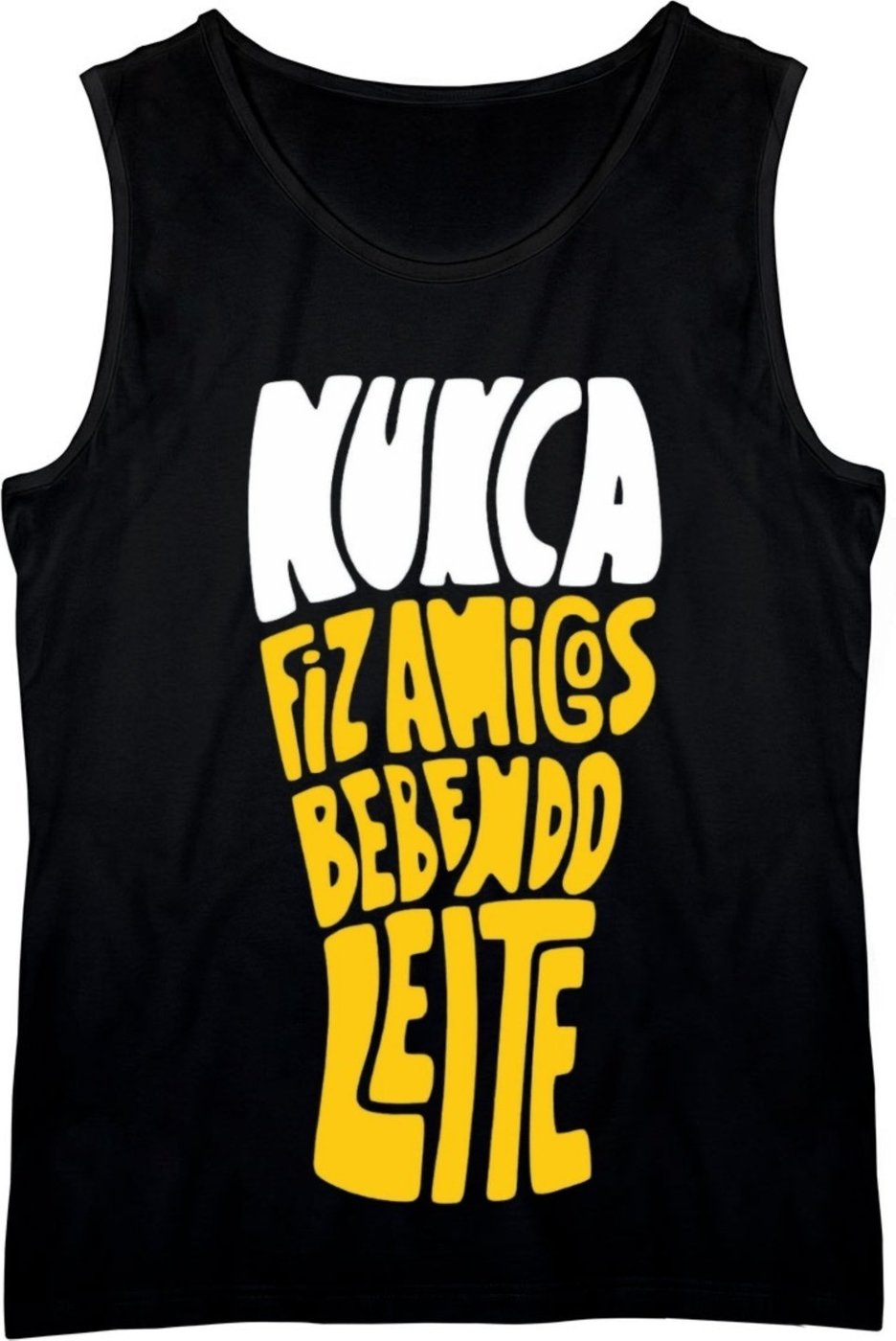 Imagem principal Regata Masculina de Carnaval Nunca Fiz Amigos Relaxado preto Relaxado preto