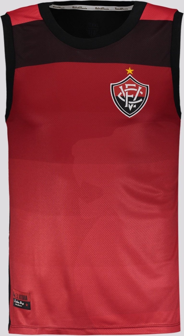 Imagem principal Regata Vitória Away Preta e Vermelha Retrômania preto Retrômania preto