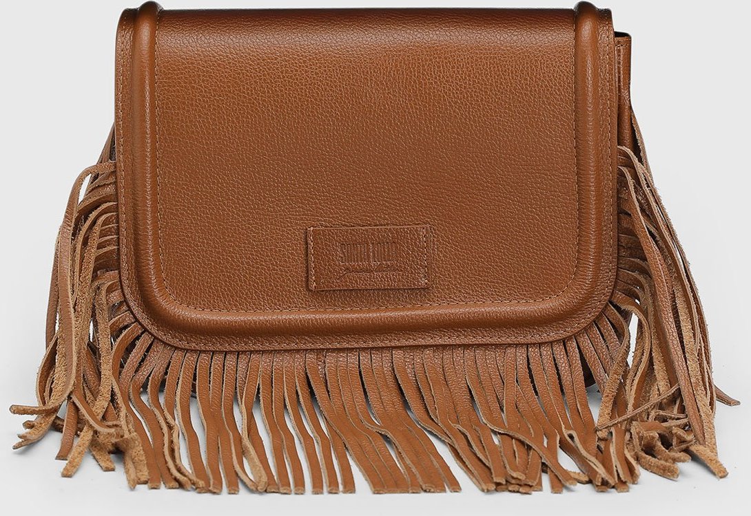 Bolsa Feminina Santa Lolla Franjas Caramelo