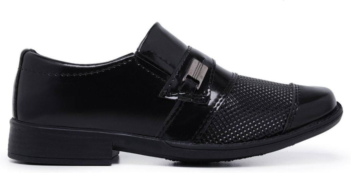 Infantil - Sapato Social Menino Festa Casamento Daminho Verniz Calce Fácil 444