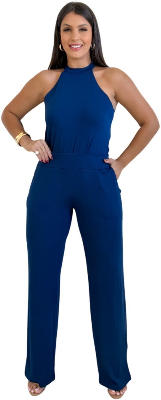 Conjunto Maria Paes Calça e Blusa Marinho