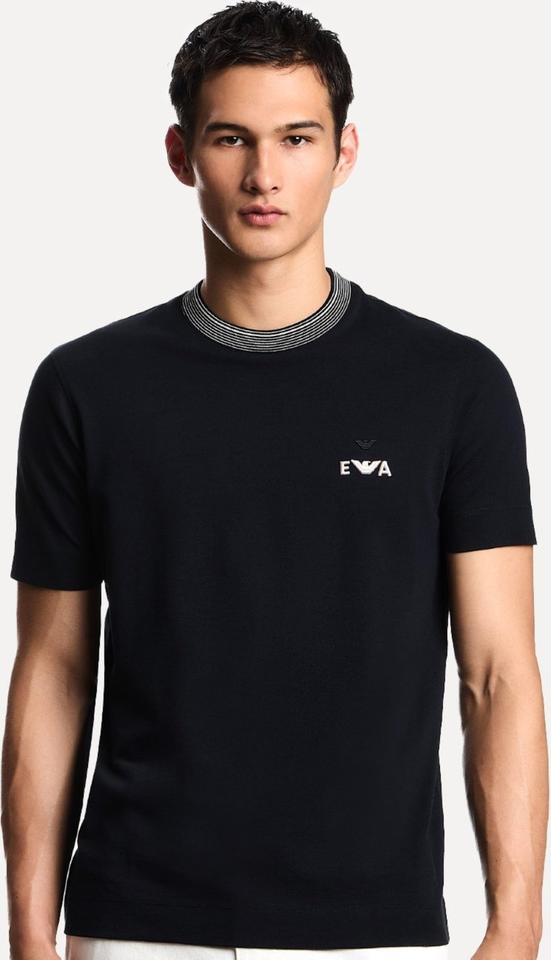 Imagem principal Camiseta Empório Armani Masculina Pique Light Logo EA Bordado Armani Exchange azul marinho Armani Exchange azul marinho