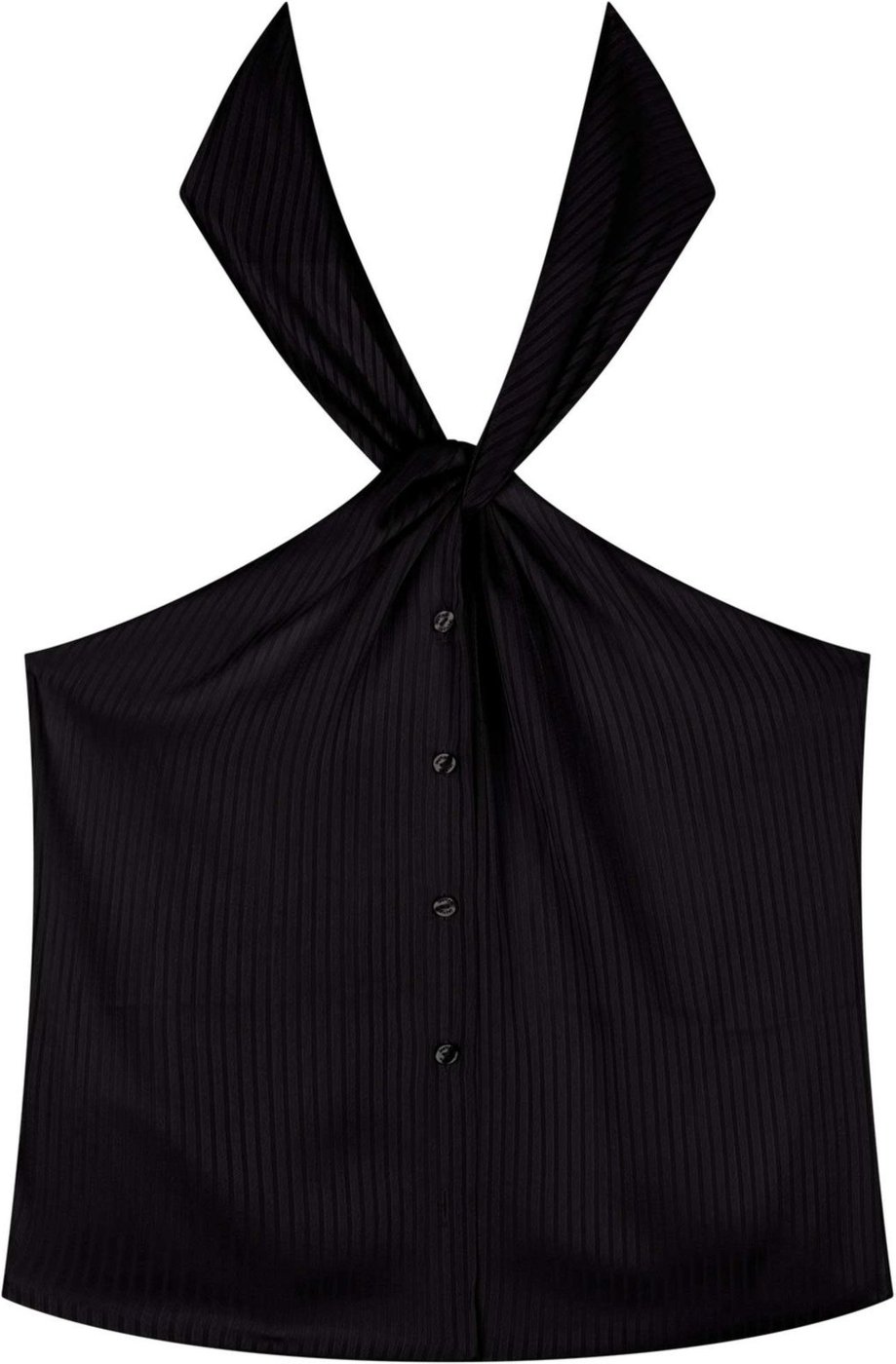 Blusa Frente Única Com Torção E Amarração Posterior