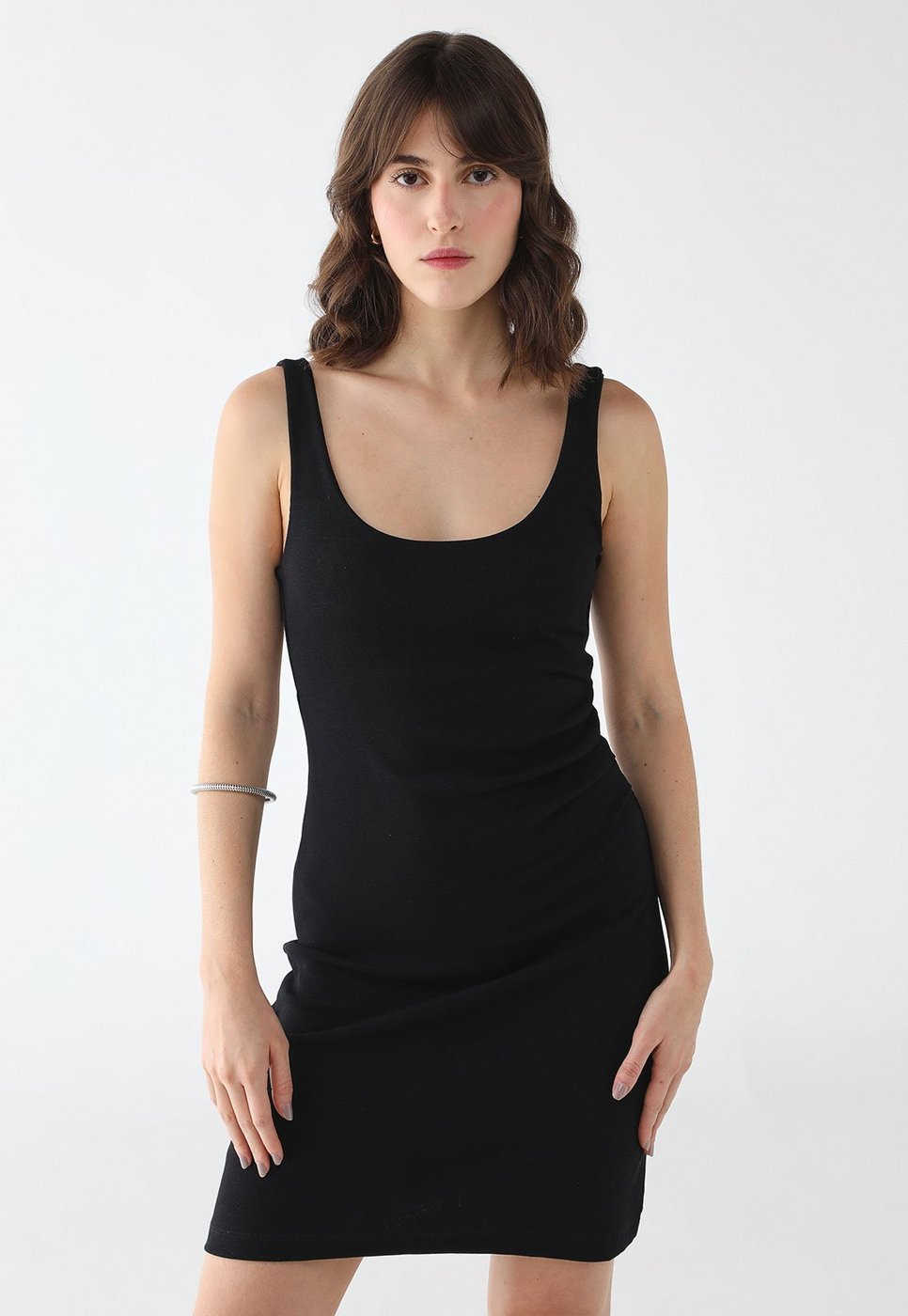 Vestido Curto Feminino Hering Canelado