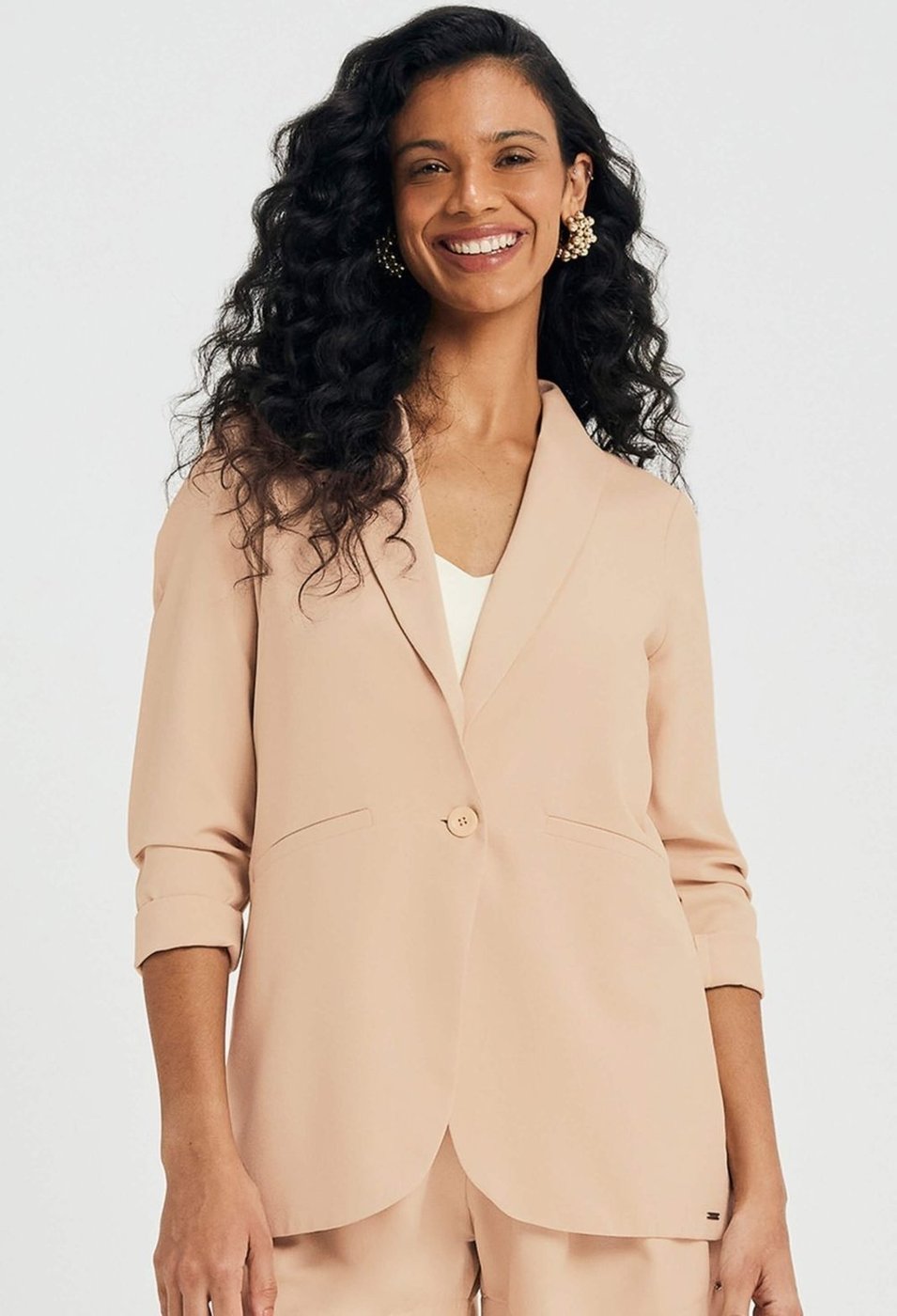 Blazer Feminino Alongado Alfaiataria Marialícia