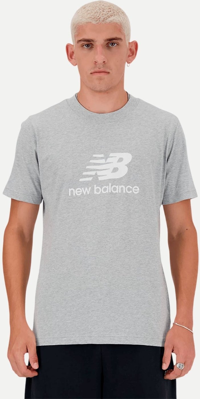 Imagem principal Camiseta New Balance Masculina Relaxed Essentials Mescla cinza New Balance cinza