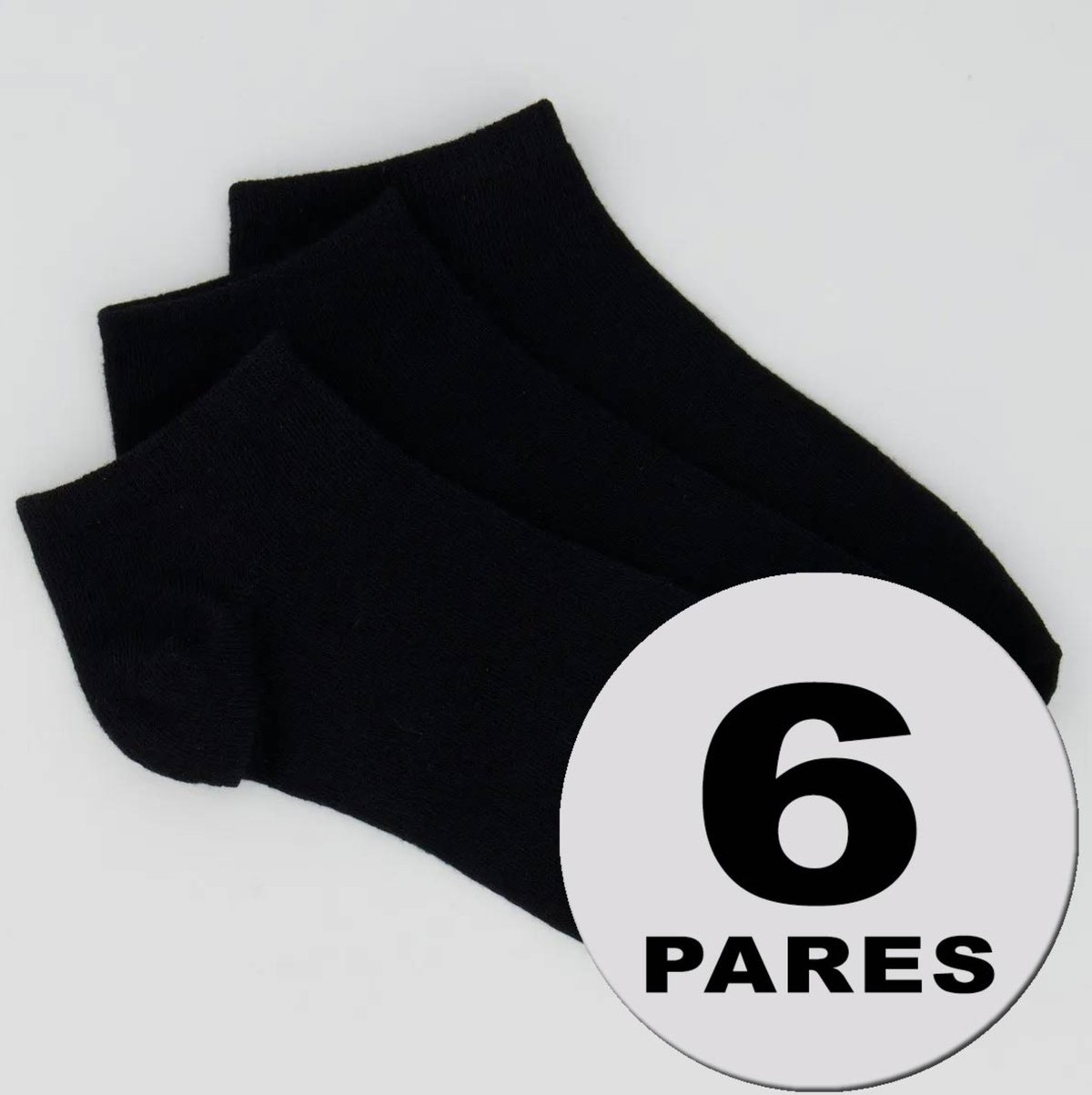 Kit Meia Selene Sapatilha 6 Pares Preta