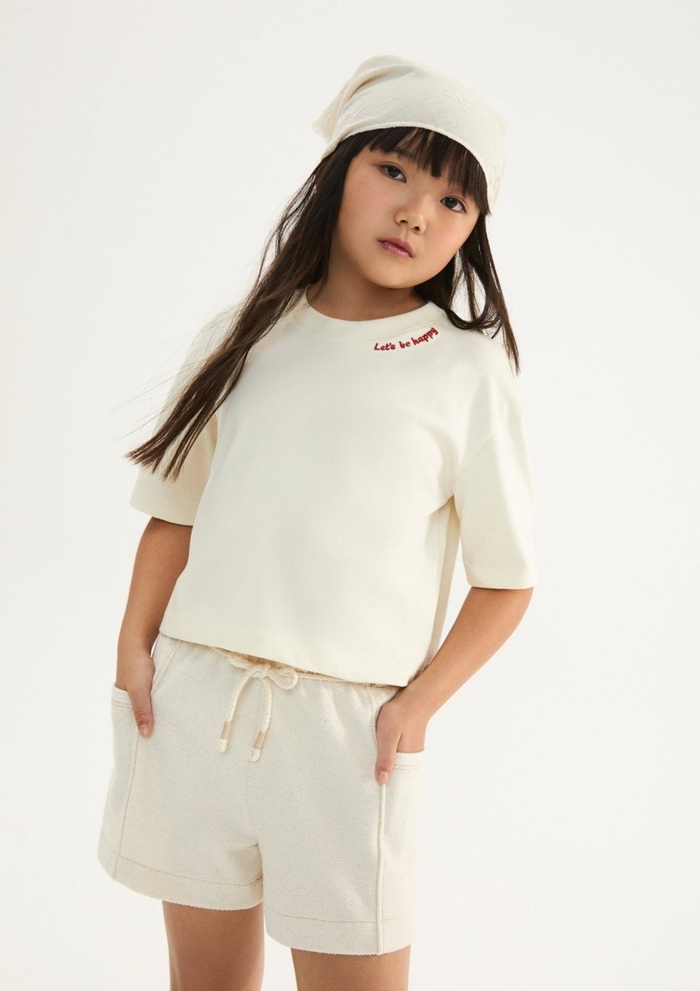 Imagem principal Infantil - Shorts Menina Reto Com Linho Hering Hering Kids off-white Hering Kids off-white