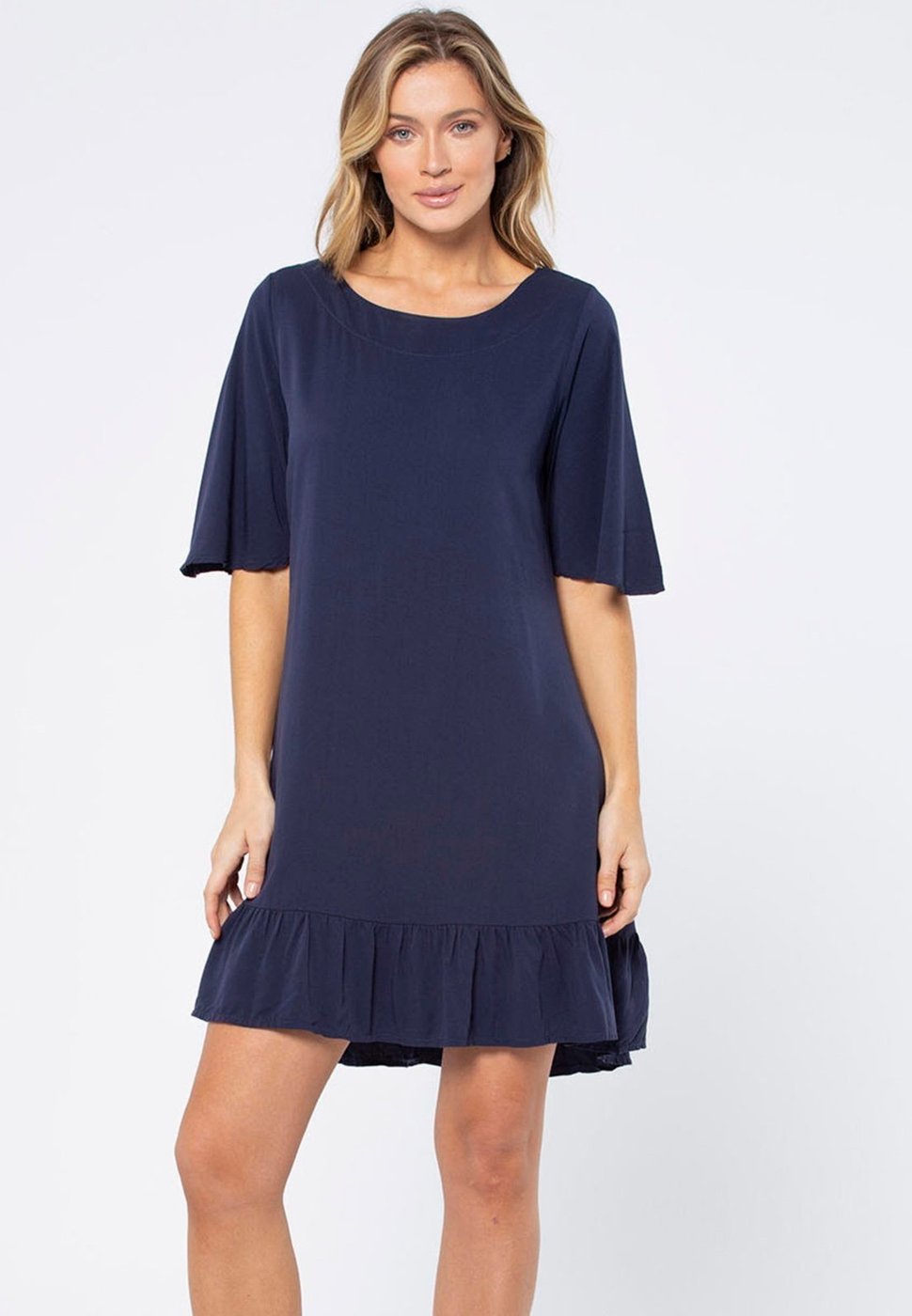 Vestido Curto Amazonia Vital Viscose Babado