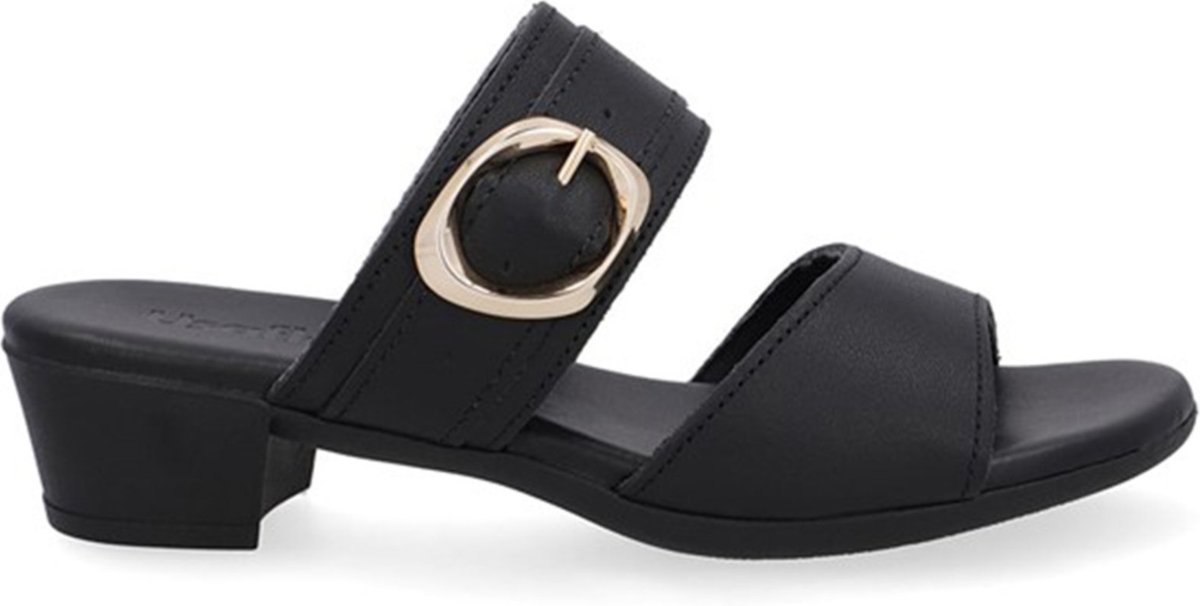 Imagem principal Tamanco Salto Bloco Couro Fivela Usaflex 001 preto Usaflex preto