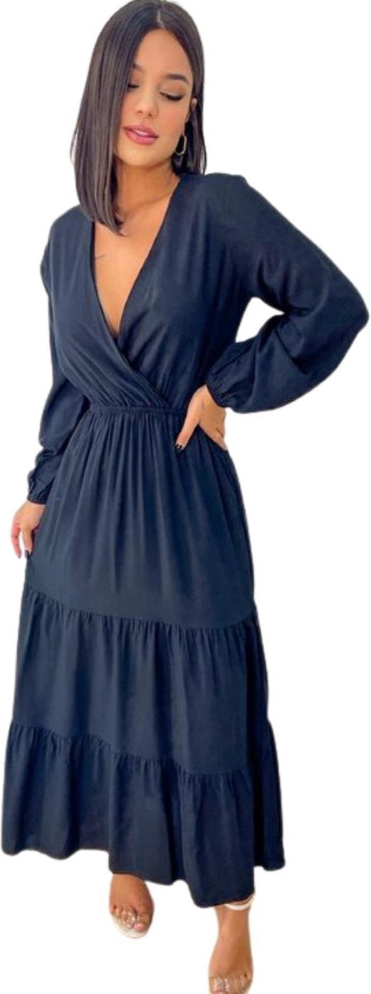 Vestido Lara Midi Viscose Transpassado