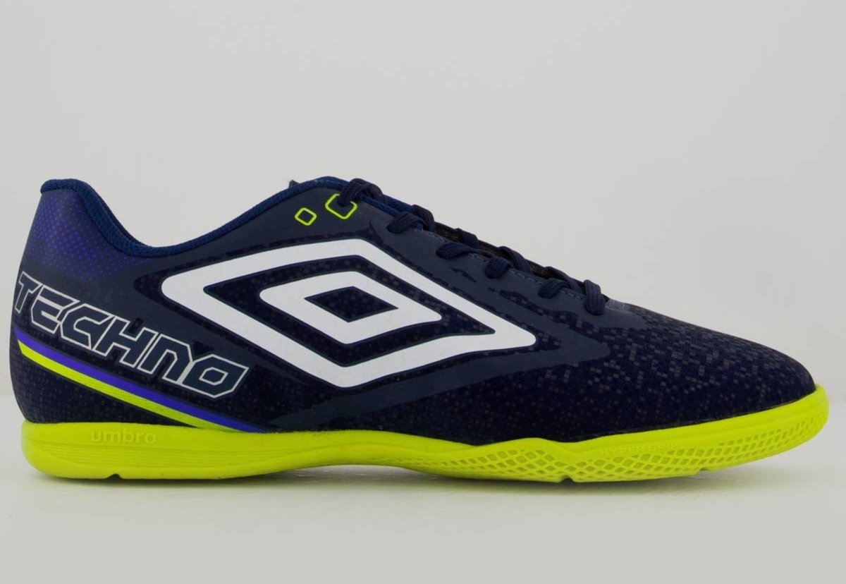 Imagem principal Chuteira Umbro Techno II Futsal Marinho e Verde azul marinho verde Umbro azul marinho verde