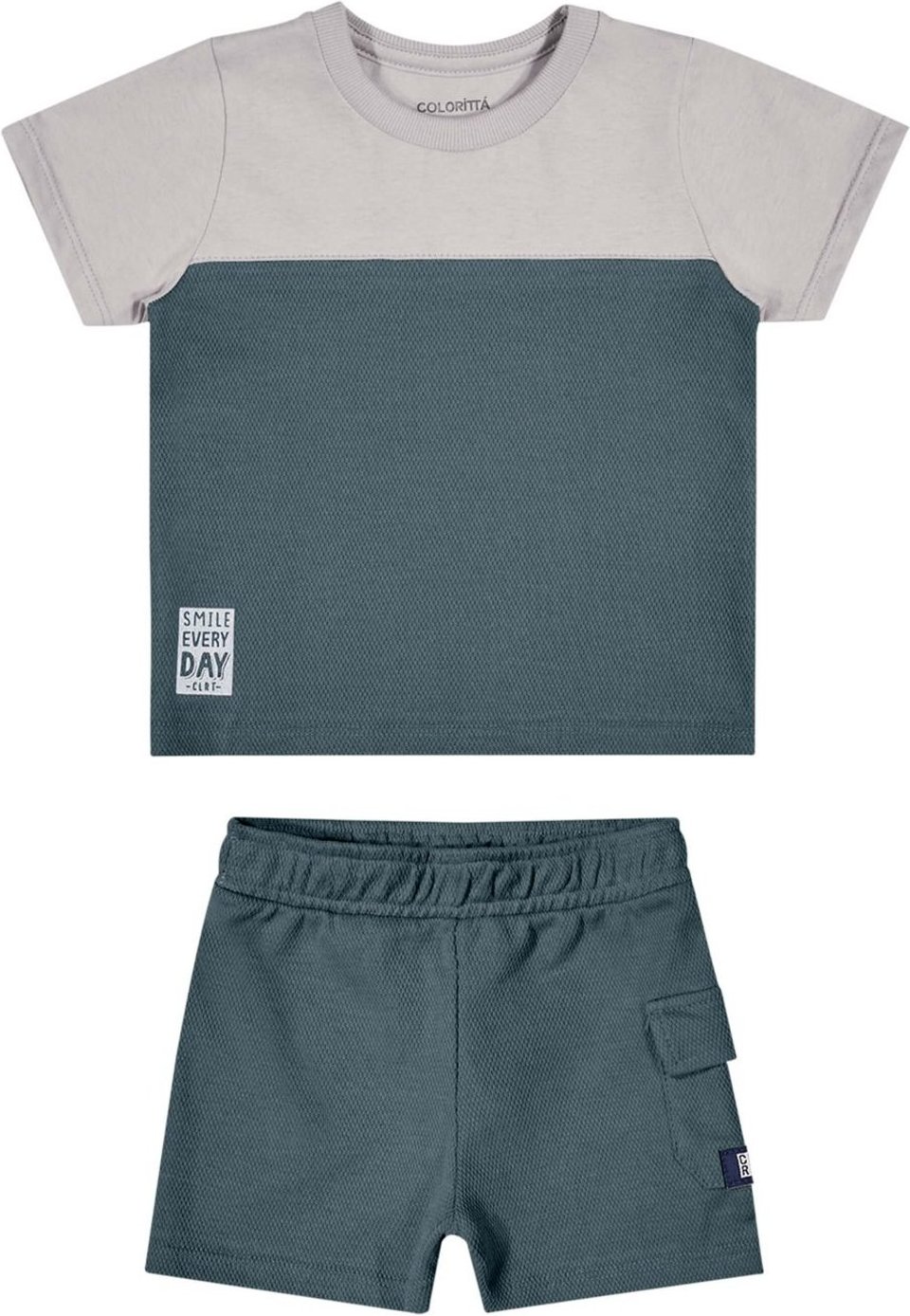 Imagem principal Infantil - Conjunto Menino Bicolor Com Bolso Colorittá marrom Colorittá marrom