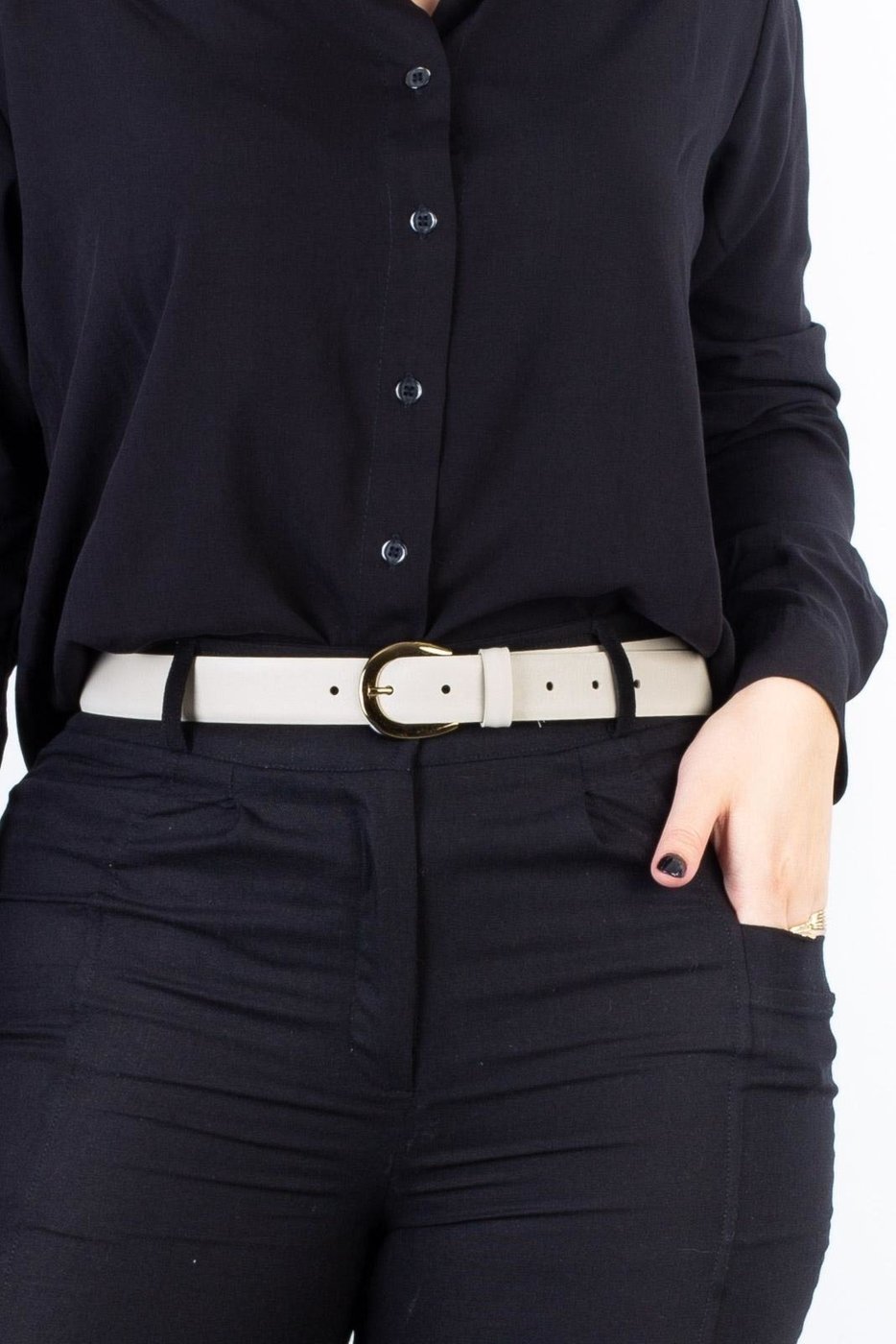 Cinto Feminino Largo De Couro Liz