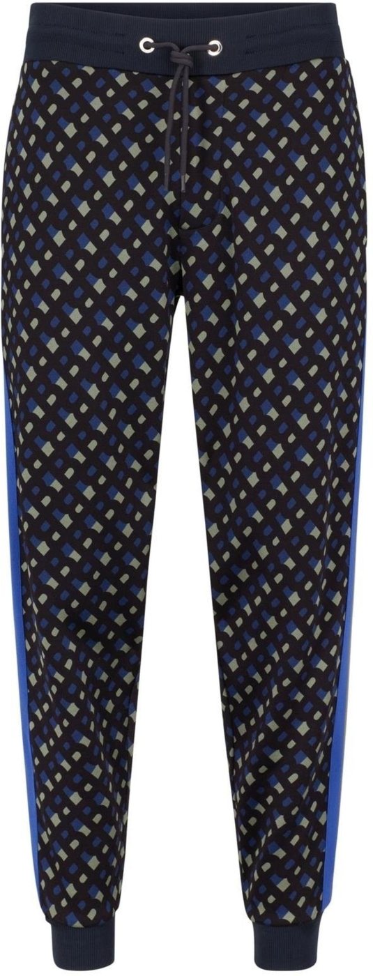 Imagem principal Calças De Treino Com Estampa De Monograma E Listra Adesiva Exclusiva Boss azul marinho Boss azul marinho