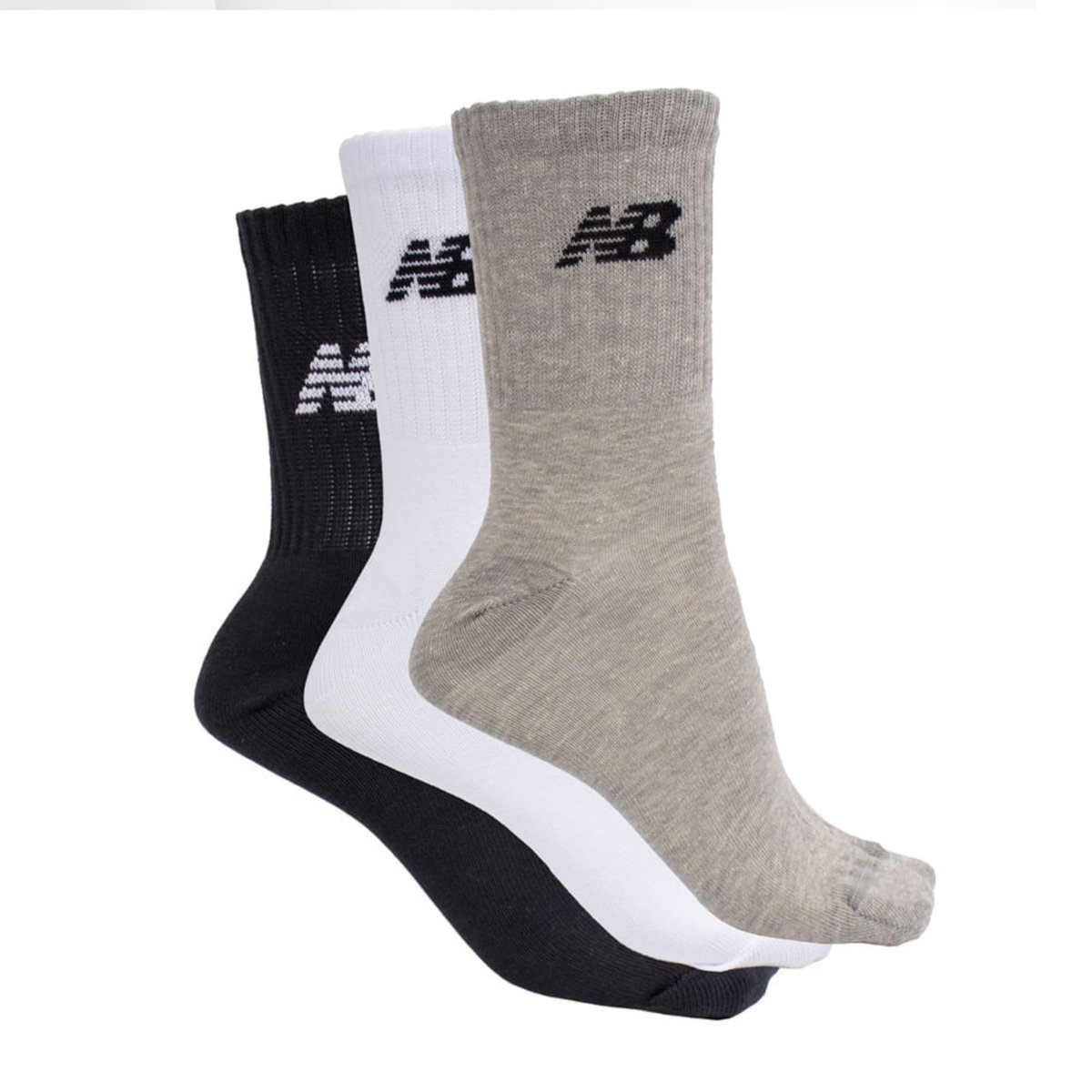 Meia Unissex New Balance Kit 3 NB32A Preto/Cinza