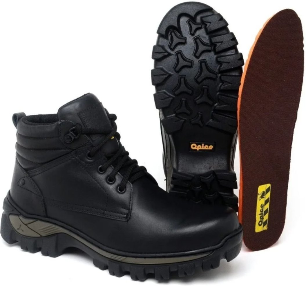 Imagem principal Bota De Segurança Trabalho Com C.A 48.011 Opice Com Palmilha Cor Preta Relaxado preto Relaxado preto